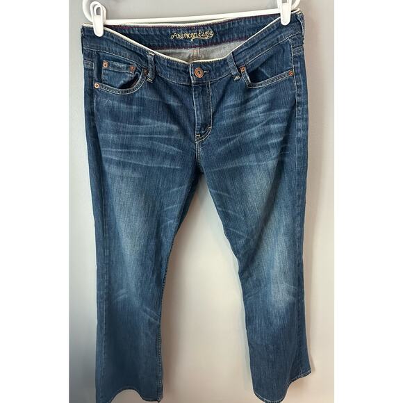 American Eagle Hipster Flare Jeans Size 14 - Picture 1 of 8